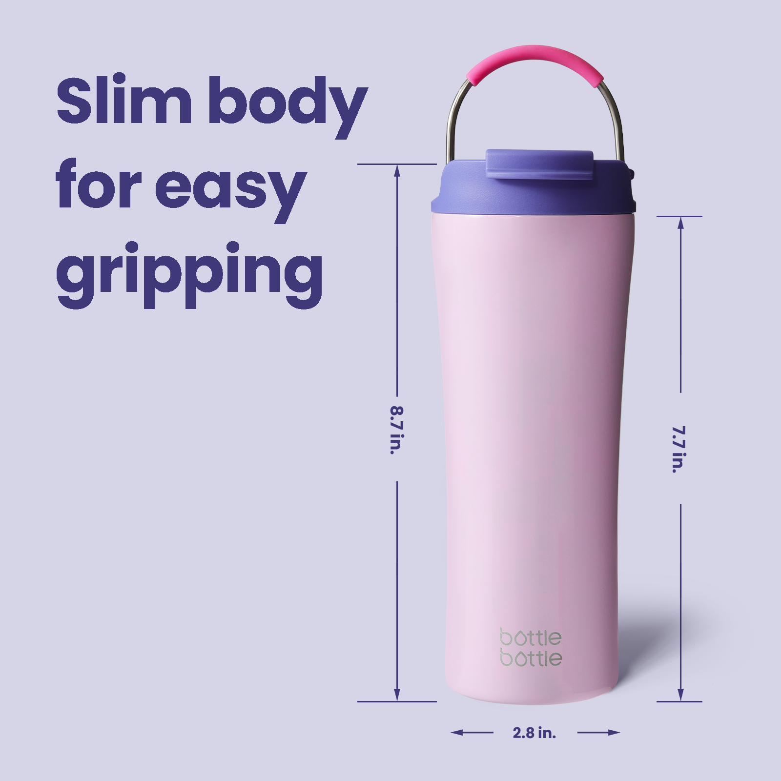 Innovative Ice-Ready Lid: Add ice cubes directly through the lid without unscrewing — no mess, no hassle. Enjoy chilled drinks faster and keep beverages at the ideal temperature for hours.
