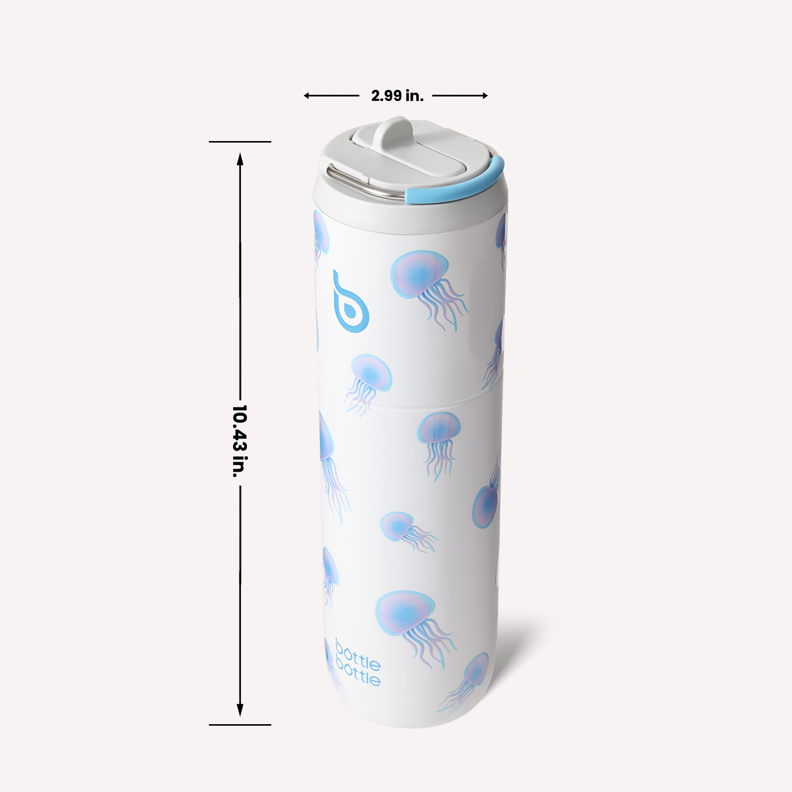 Insulated Water Bottle 24oz with Straw Lid and Handle for Sports Travel Gym Stainless Steel Water Bottles Double-Wall Vacuum Metal Leak Proof BPA-Free