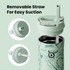 Insulated Water Bottle 24oz with Straw Lid and Handle for Sports Travel Gym Stainless Steel Water Bottles Double-Wall Vacuum Metal Leak Proof BPA-Free