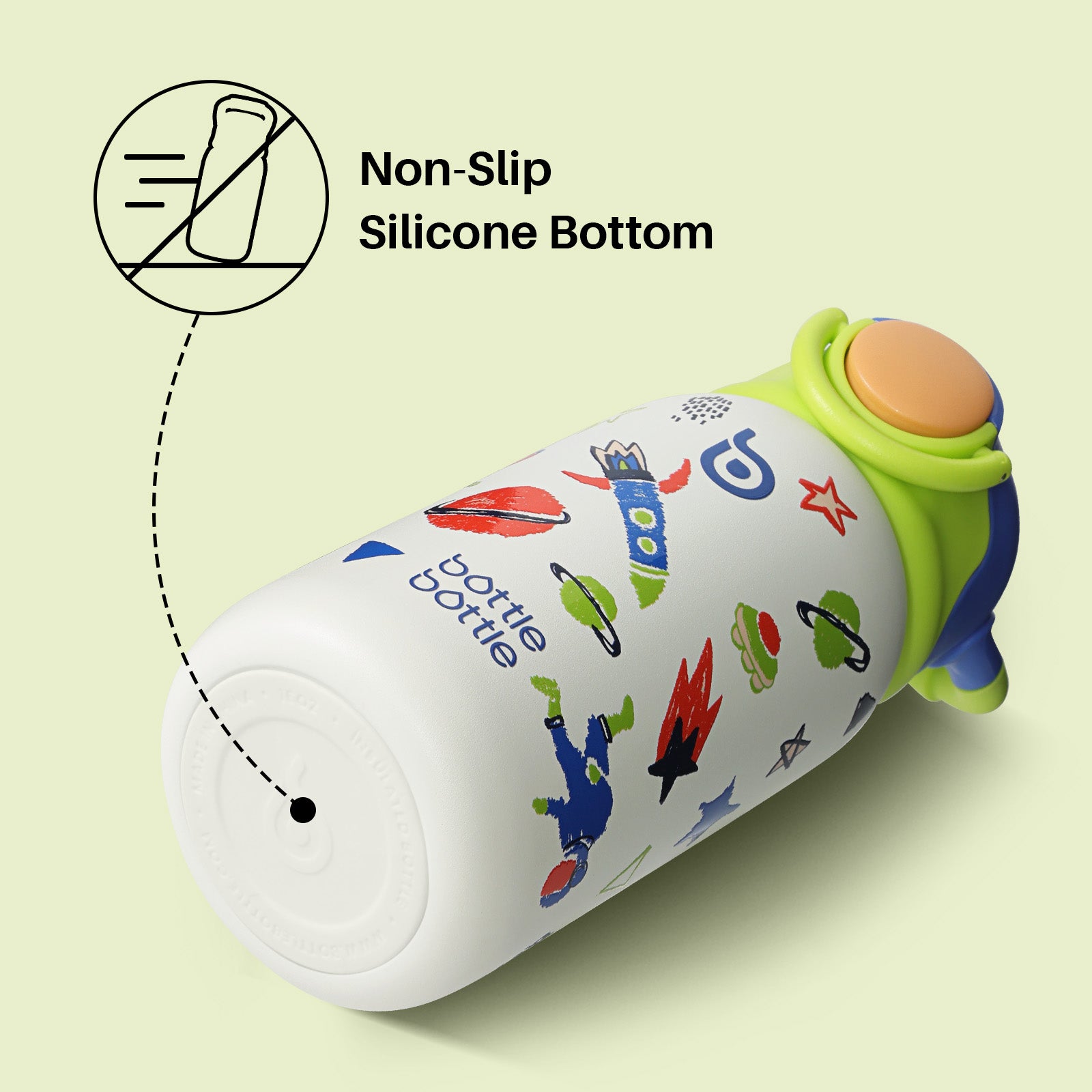 Kids Insulated Water Bottle with Straw Lid and Handle 16 oz Stainless Steel Vacuum Tumbler Water Bottles for School Outdoor Travel Gifts for Boys and Girls