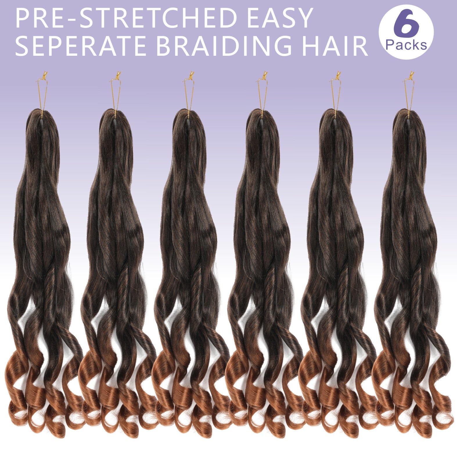 French Curls Braiding Hair T30 Various colors to choose fromSynthetic Bouncy Curly Braiding Hair Extensions French Curly Crochet Hair Extensions 14-22inch