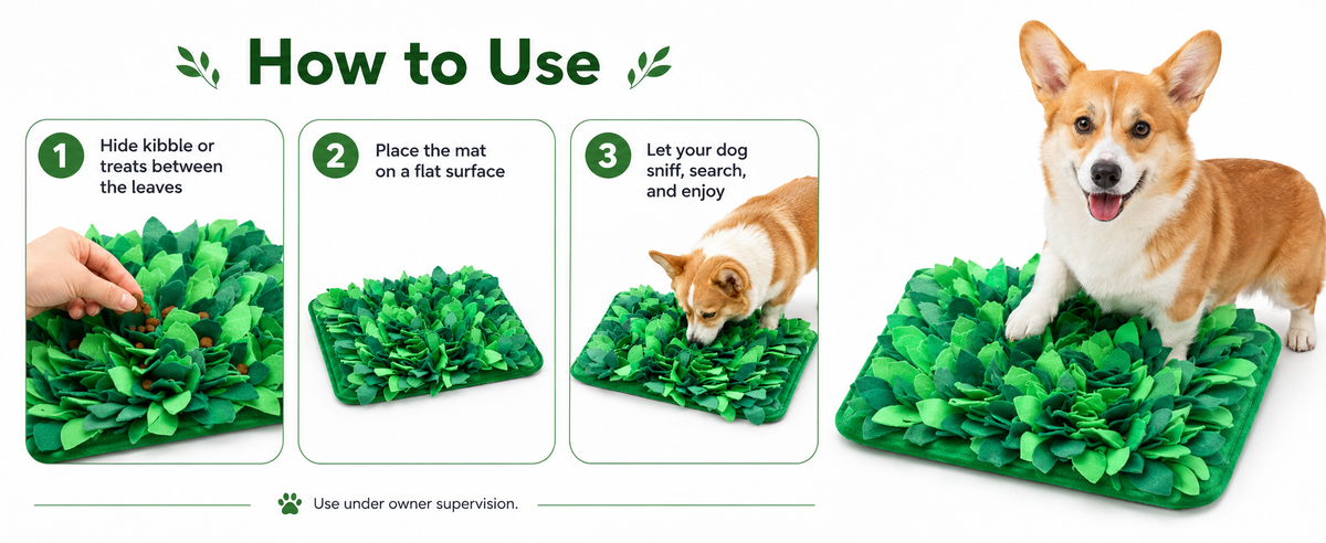 Snuffle Mat for Dogs, Dog Slow Feeder for Dogs to Slow Down Eating, Dog Puzzle Toys for All Size Dogs, Interactive Dog Toys for Smell Training
