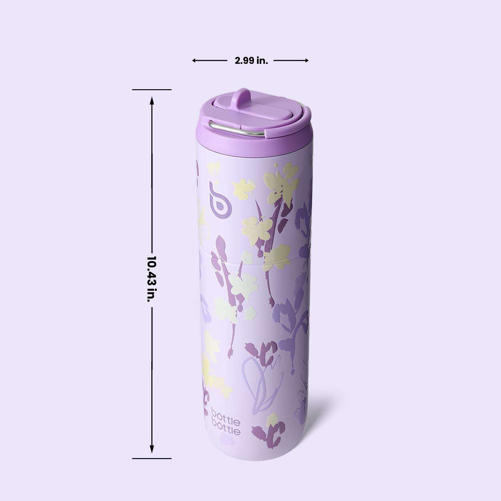 Insulated Water Bottle 24oz with Straw Lid and Handle for Sports Travel Gym Stainless Steel Water Bottles Double-Wall Vacuum Metal Leak Proof BPA-Free