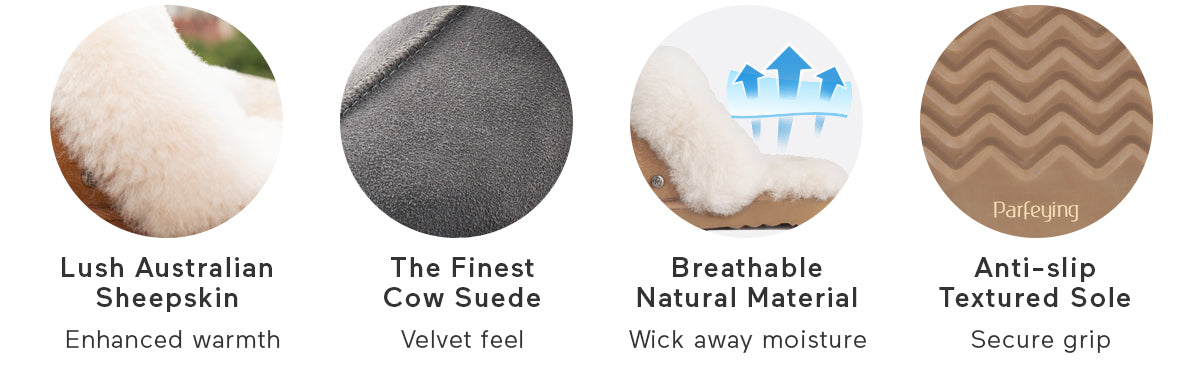 Women's Shearling Slippers Genuine Leather with Rubber Sole, Sheepskin Fuzzy Indoor Outdoor Shoes for Home(ORCA)
