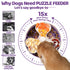 Slow Feeder Dog Bowl for Large Dogs with Non-Slip Base - Adjustable Speed Design, Removable Puzzle Inserts & Dishwasher Safe, Purple