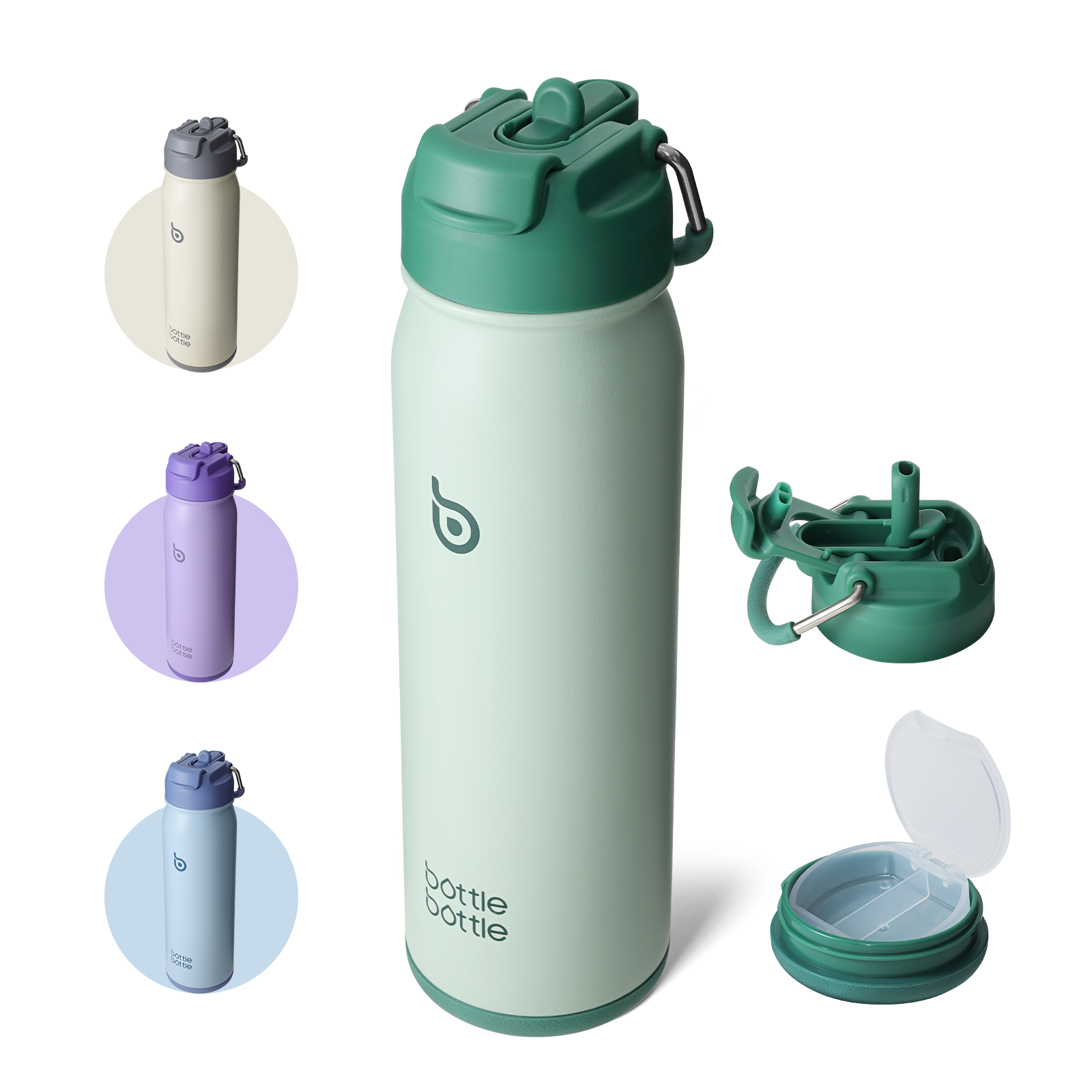 [Multi-scenario use]: This kids water bottle is not only suitable for indoor scenes but also can be used as an outdoor water bottle or a camping water bottle, suitable for mountaineering, hiking, and other scenes