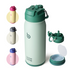 16 oz sports water bottle stainless steel insulated kids water bottle with straw and pills holder for gifts and school