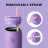 Stainless Steel Water Bottle with Straw and Lid 32 oz Vacuum Insulated Cup Stay Cold and Hot, Leak-Proof Wide Mouth Water Bottles for Men