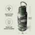 32oz Insulated Water Bottle Stainless Steel Sport Water Bottle with Straw Dual-use Lid Design for Gym with Pill Box