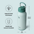 32oz Insulated Water Bottle Stainless Steel Sport Water Bottle with Straw Dual-use Lid Design for Gym with Pill Box