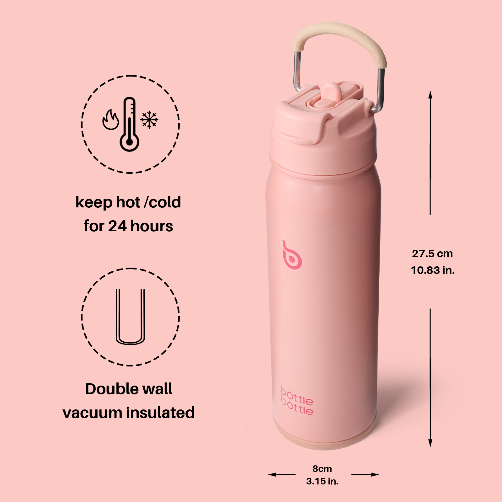 [Multi-scenario use]: This kids water bottle is not only suitable for indoor scenes but also can be used as an outdoor water bottle or a camping water bottle, suitable for mountaineering, hiking, and other scenes