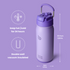 16 oz sports water bottle stainless steel insulated kids water bottle with straw and pills holder for gifts and school