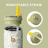 Stainless Steel Water Bottle with Straw and Lid 32 oz Vacuum Insulated Cup Stay Cold and Hot, Leak-Proof Wide Mouth Water Bottles for Men