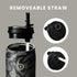 Stainless Steel Water Bottle with Straw and Lid 32 oz Vacuum Insulated Cup Stay Cold and Hot, Leak-Proof Wide Mouth Water Bottles for Men