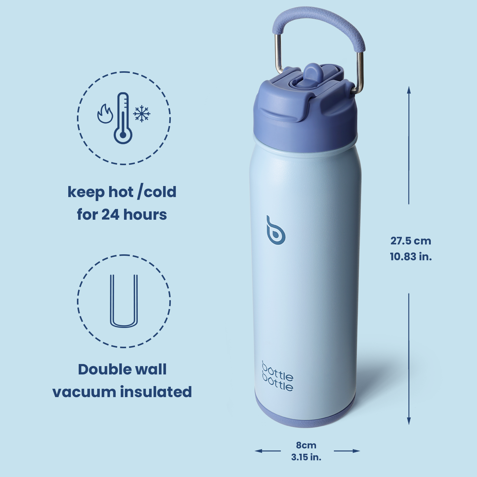 [Multi-scenario use]: This kids water bottle is not only suitable for indoor scenes but also can be used as an outdoor water bottle or a camping water bottle, suitable for mountaineering, hiking, and other scenes