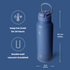 40 oz sports water bottle stainless steel insulated water bottle with straw and pills holder