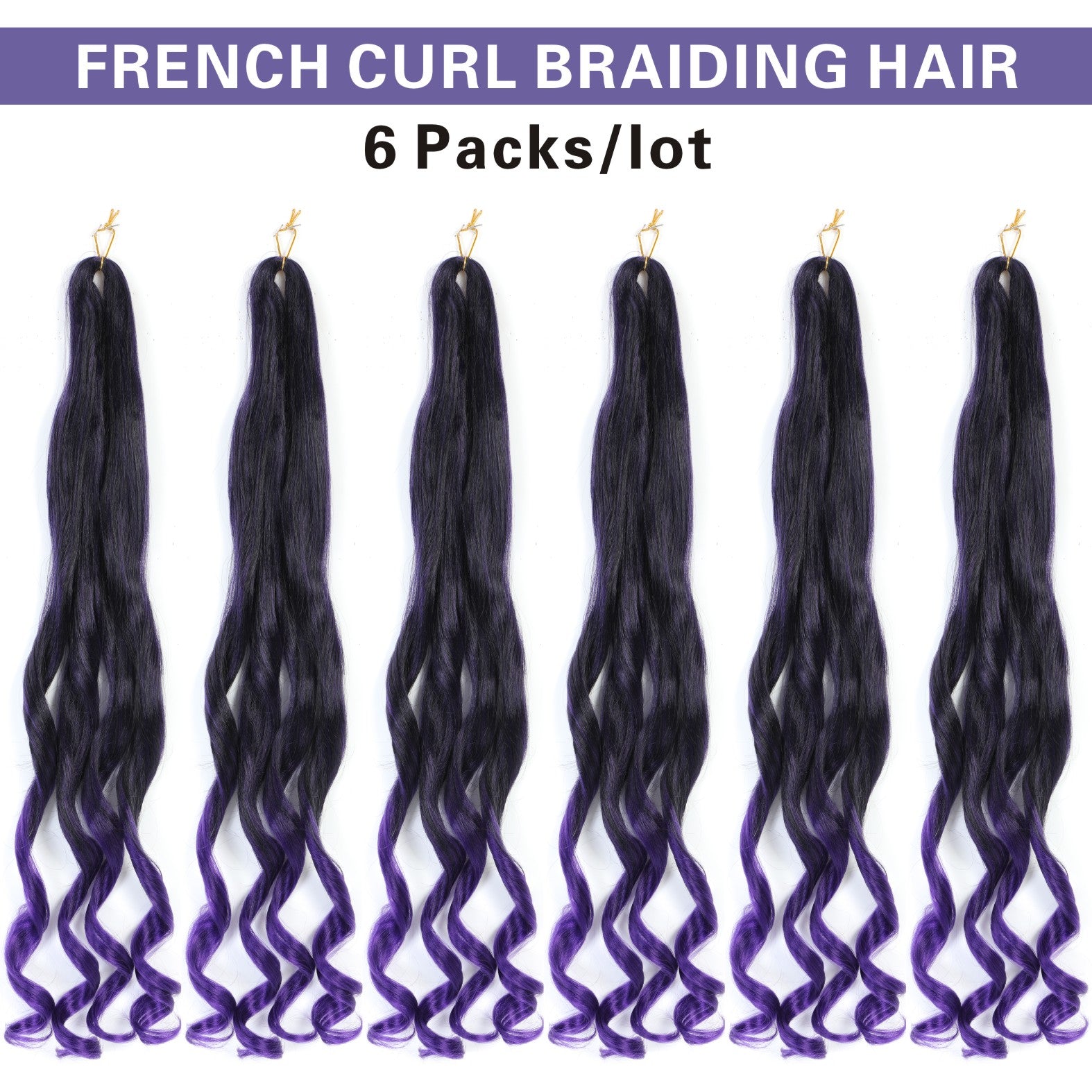 French Curl Braiding Hair 14/16 Inch Curly Braiding Hair Pre Stretched 1B/Grey Loose Wavy French Curl Hair for Women Various colors to choose from