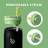 Stainless Steel Water Bottle with Straw and Lid 32 oz Vacuum Insulated Cup Stay Cold and Hot, Leak-Proof Wide Mouth Water Bottles for Men