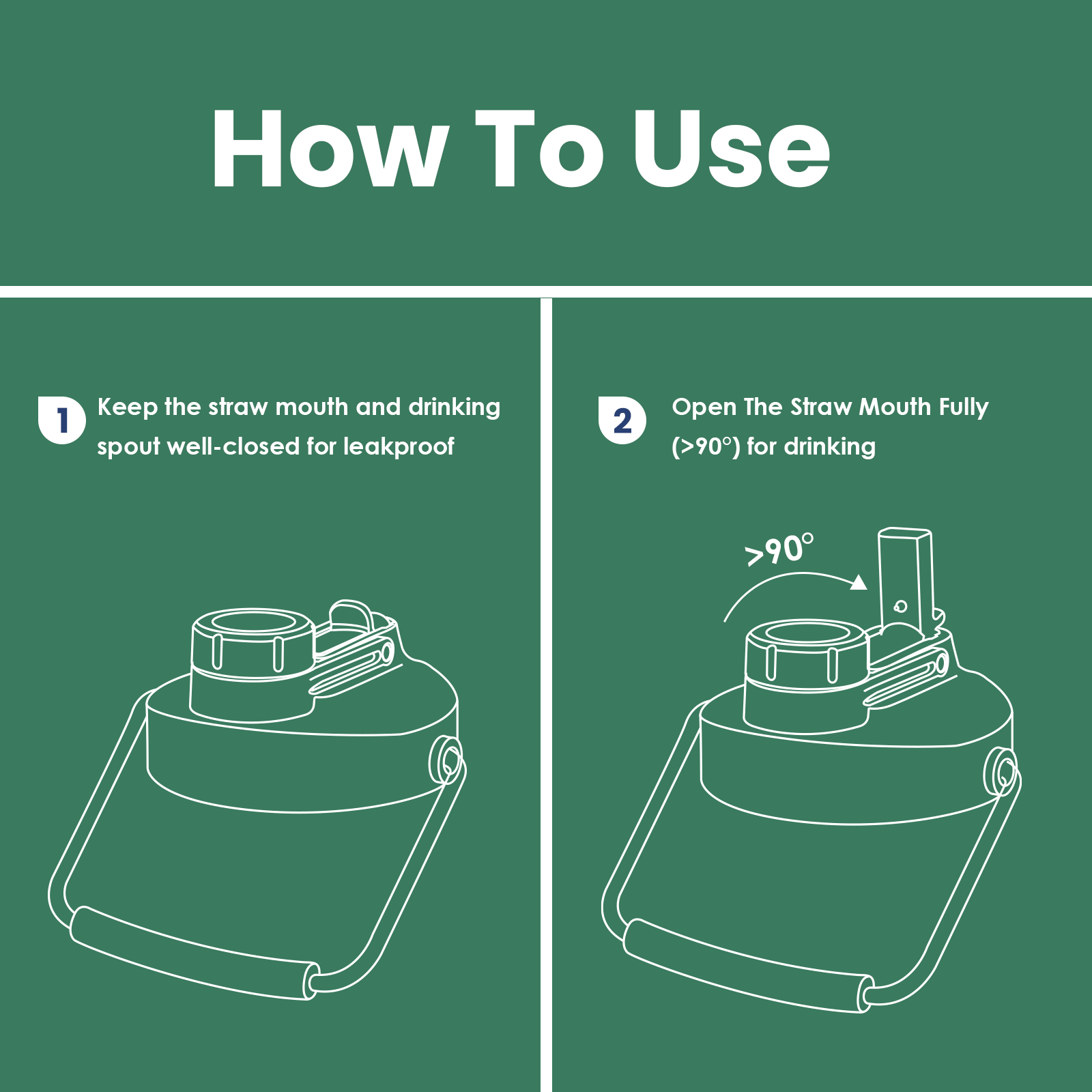 For outdoor activities:With half gallon water jug,it’s easier to enjoy your trip with fewer refills and is perfect for hiking,camping and sporting.With such a versatile bottle,it's easy to stay hydrated and refreshed during adventures