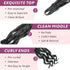 French Curl Braiding Hair 14/16 Inch 6 Packs Braiding Hair Pre Stretched Curly Crochet Hair for Women Loose Wavy French Curl Braids Synthetic Hair Extensions Natural Black 1B