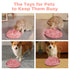 Cat Slow Feeder, Interactive Cat Puzzle Toy for Mental Stimulation, Dishwasher Safe Silicone Cat Enrichment Toys, Reduces Boredom and Training Intelligence, Pink