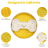 Slow Feeder Dog Bowl with Lick Mat and Puzzle Inserts - Non-Slip Base, Adjustable Speed Design, Dishwasher Safe for Large Dogs,Yellow