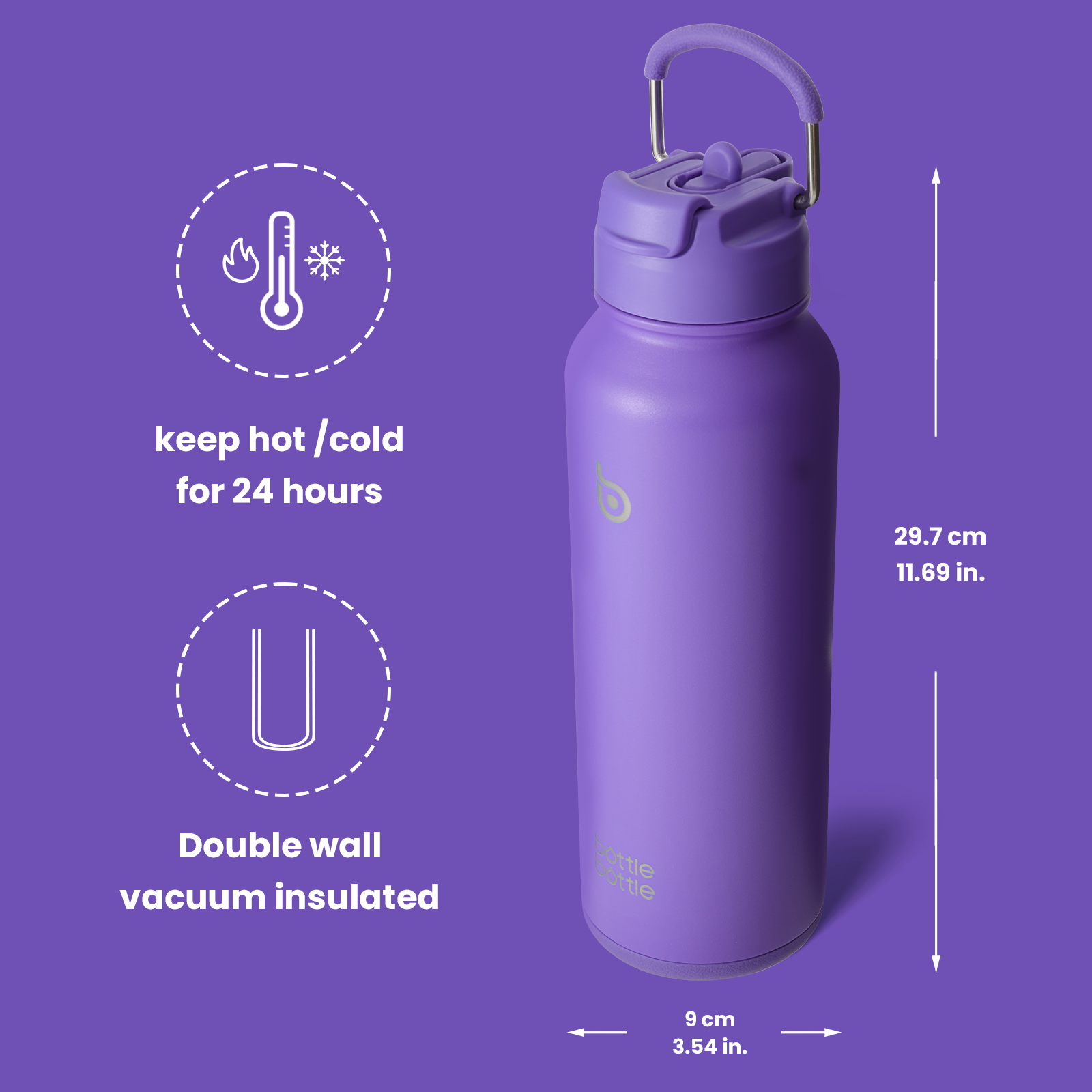40 oz sports water bottle stainless steel insulated water bottle with straw and pills holder