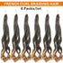 French Curly Braiding Hair 14/16 Inch 6 Packs Pre Stretched Braiding Hair EZ Braids Crochet Hair Ombre Brown Synthetic Bouncy Loose Curly Braiding Hair Extensions for Women