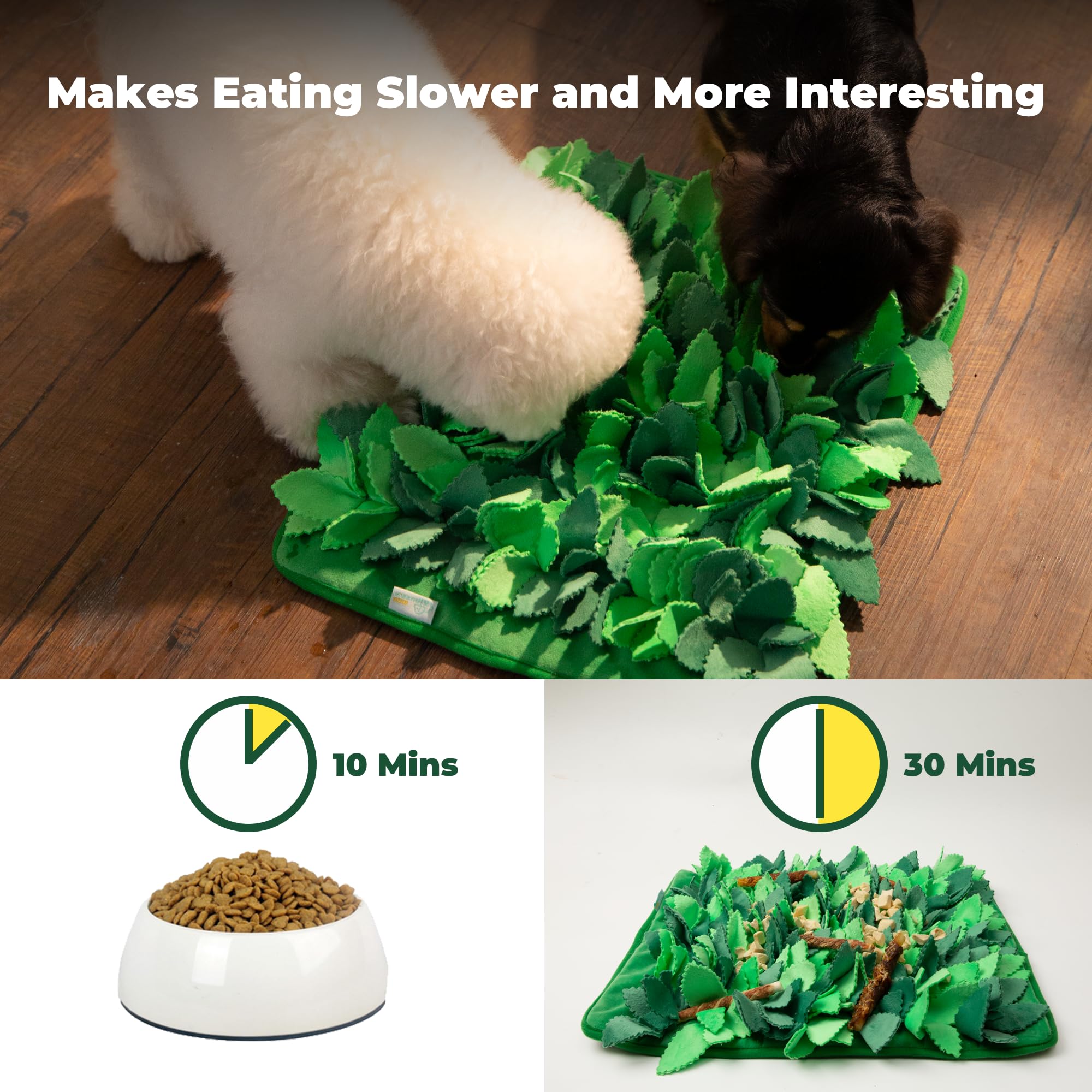 Snuffle Mat for Dogs, Dog Slow Feeder for Dogs to Slow Down Eating, Dog Puzzle Toys for All Size Dogs, Interactive Dog Toys for Smell Training