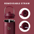 Stainless Steel Water Bottle with Straw and Lid 32 oz Vacuum Insulated Cup Stay Cold and Hot, Leak-Proof Wide Mouth Water Bottles for Men