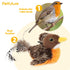 PETFUTURE Flapping Bird Cat Toy, Motion Activated with Catnip, 3 Modes & USB Rechargeable, Machine Washable Interactive Toy for Indoor Cats