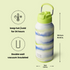 32oz Insulated Water Bottle Stainless Steel Sport Water Bottle with Straw Dual-use Lid Design for Gym with Pill Box