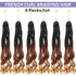 French Curl Ombre Braiding Hair Pre Stretched 14/16 inch 6 Packs Wave Bouncy Braiding Hair French Curl Braids Yaki Curly Hair for Women Hair Extensions