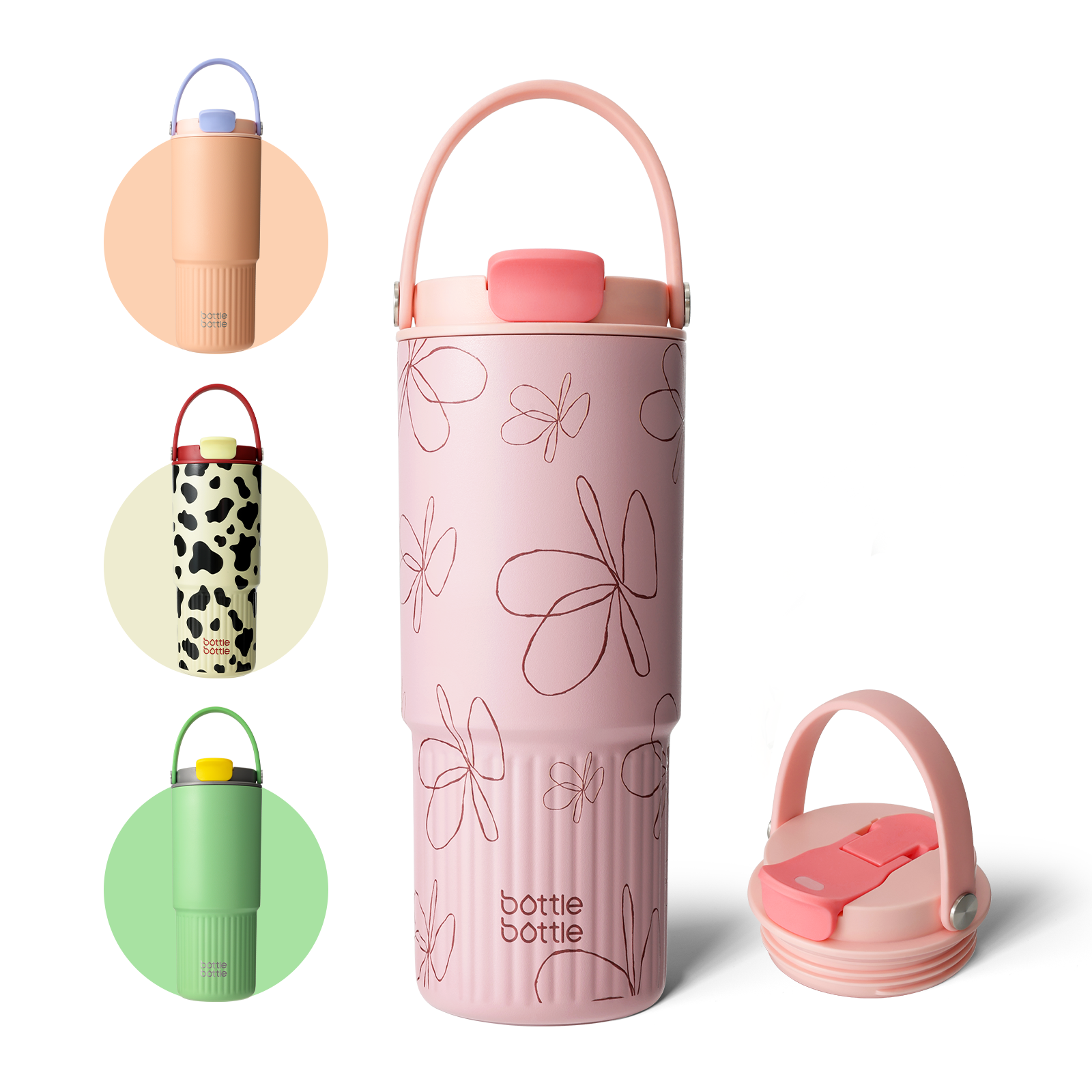 Insulated Water Bottle with Straw and Handle Stainless Steel Water Bottles for Car Sports Home Office and School 26oz Leak Proof
