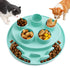 Cat Slow Feeder, Interactive Cat Puzzle Toy for Mental Stimulation, Dishwasher Safe Silicone Cat Enrichment Toys, Reduces Boredom and Training Intelligence, Green