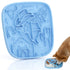 Snuffle Mat and Lick Mat for Dogs,Texas Textured Slow Feeder, 0.75 Inch Thin Silicone Mat Holds 3 Cups, Dishwasher and Microwave Safe, Blue