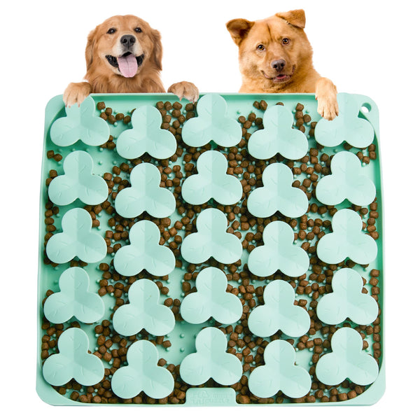 Snuffle Mat for Dogs, Lick Mat for Dogs to Slow Down Eating, Dog Puzzle Toys for Large and Medium Breed Dogs, Silicone Dog Bowls for Dry, Wet, Raw Food, Green