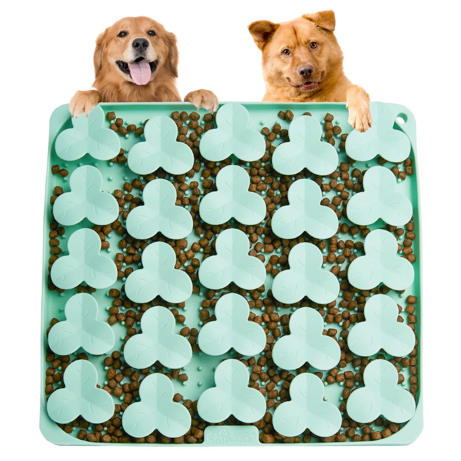 Snuffle Mat for Dogs, Lick Mat for Dogs to Slow Down Eating, Dog Puzzle Toys for Large and Medium Breed Dogs, Silicone Dog Bowls for Dry, Wet, Raw Food, Green