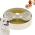 Slow Feeder Dog Bowl with Lick Mat and Puzzle Inserts - Non-Slip Base, Adjustable Speed Design, Dishwasher Safe for Large Dogs,Yellow