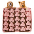Snuffle Mat for Dogs, Lick Mat for Dogs to Slow Down Eating, Dog Puzzle Toys for Large and Medium Breed Dogs, Silicone Dog Bowls for Dry, Wet, Raw Food, Pink