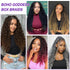 7 Pack 12/14inch Goddess Box Braids Crochet Hair Extensions Voluminous Curly Wave Ends, Natural Look Synthetic Braids for, Easy Maintenance Dreadlock-Free Hairstyle for Everyday & Special Events Bohemian Style, Realistic Texture, Protective Hairstyles