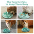 Cat Slow Feeder, Interactive Cat Puzzle Toy for Mental Stimulation, Dishwasher Safe Silicone Cat Enrichment Toys, Reduces Boredom and Training Intelligence, Green