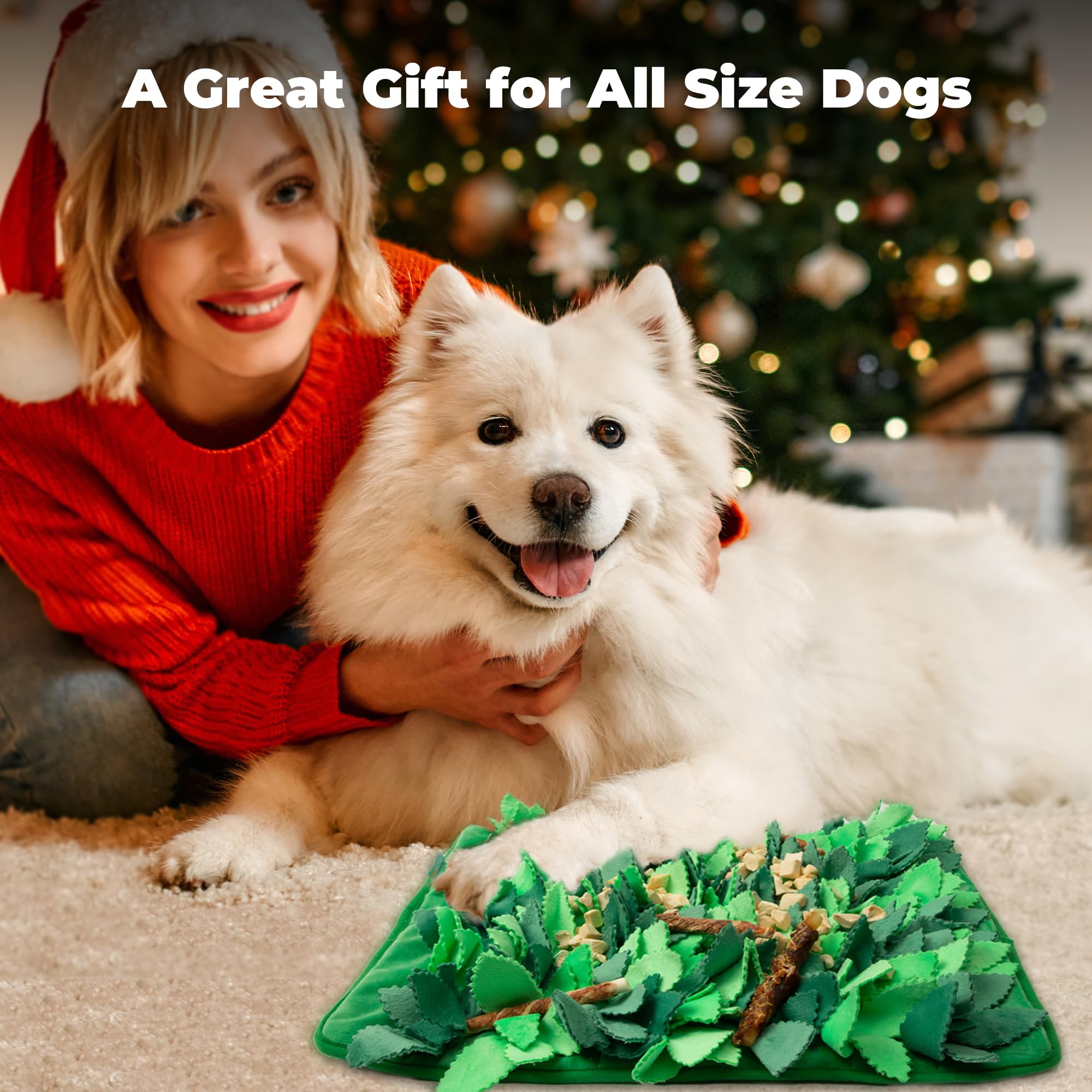 Snuffle Mat for Dogs, Dog Slow Feeder for Dogs to Slow Down Eating, Dog Puzzle Toys for All Size Dogs, Interactive Dog Toys for Smell Training