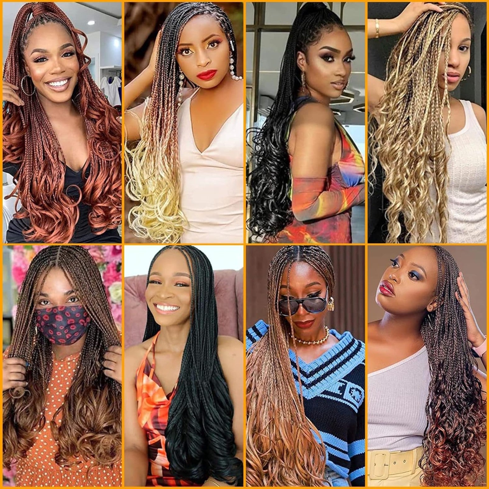 Ombre Brown French Curly Braiding Hair 6 Packs 14 Inch Pre Stretched Braiding Hair Bouncy Loose Wave Crochet Hair for Women