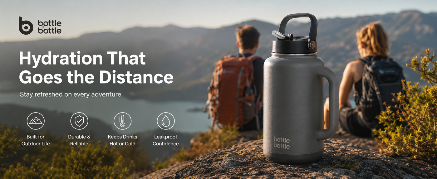 For outdoor activities:With half gallon water jug,it’s easier to enjoy your trip with fewer refills and is perfect for hiking,camping and sporting.With such a versatile bottle,it's easy to stay hydrated and refreshed during adventures