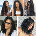 7 pack 12/14 Inch Boho Box Braids Goddess Box Braids Crochet Hair Bohemian Hippie Braids Braiding Hair Box Braids with Curly Ends Messy Pre-looped Synthetic Crochet Hair for Women Halloween Christmas