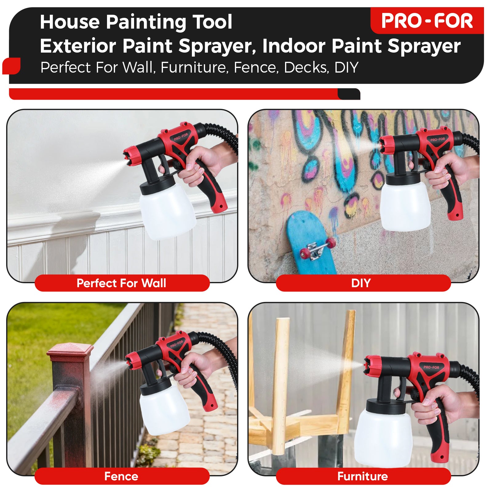 HVLP Spray Gun A104-PLD3030 Stationary HVLP Paint Sprayer, 700W Electric Spray Paint Gun, Remote Motor Base & Lightweight Handheld Gun, 1000ml/Min High Flow, 10FT Long Hose & Wheels, for House, Furniture, Cabinets, Fence