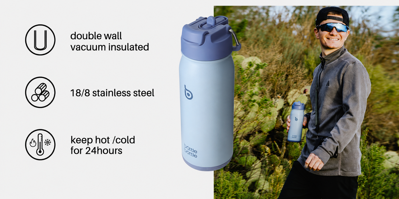 [Multi-scenario use]: This kids water bottle is not only suitable for indoor scenes but also can be used as an outdoor water bottle or a camping water bottle, suitable for mountaineering, hiking, and other scenes