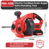 20V Drain Cleaner A103-CDC501-18 Cordless Electric Drain Auger, 25Ft Auto-Feed Drain Snake, Replaceable Cable, 2.0Ah Battery &amp; Charger, LED Light, Clog Remover for Sink, Shower, Kitchen, Bathroom Pipes (3/4"-2")