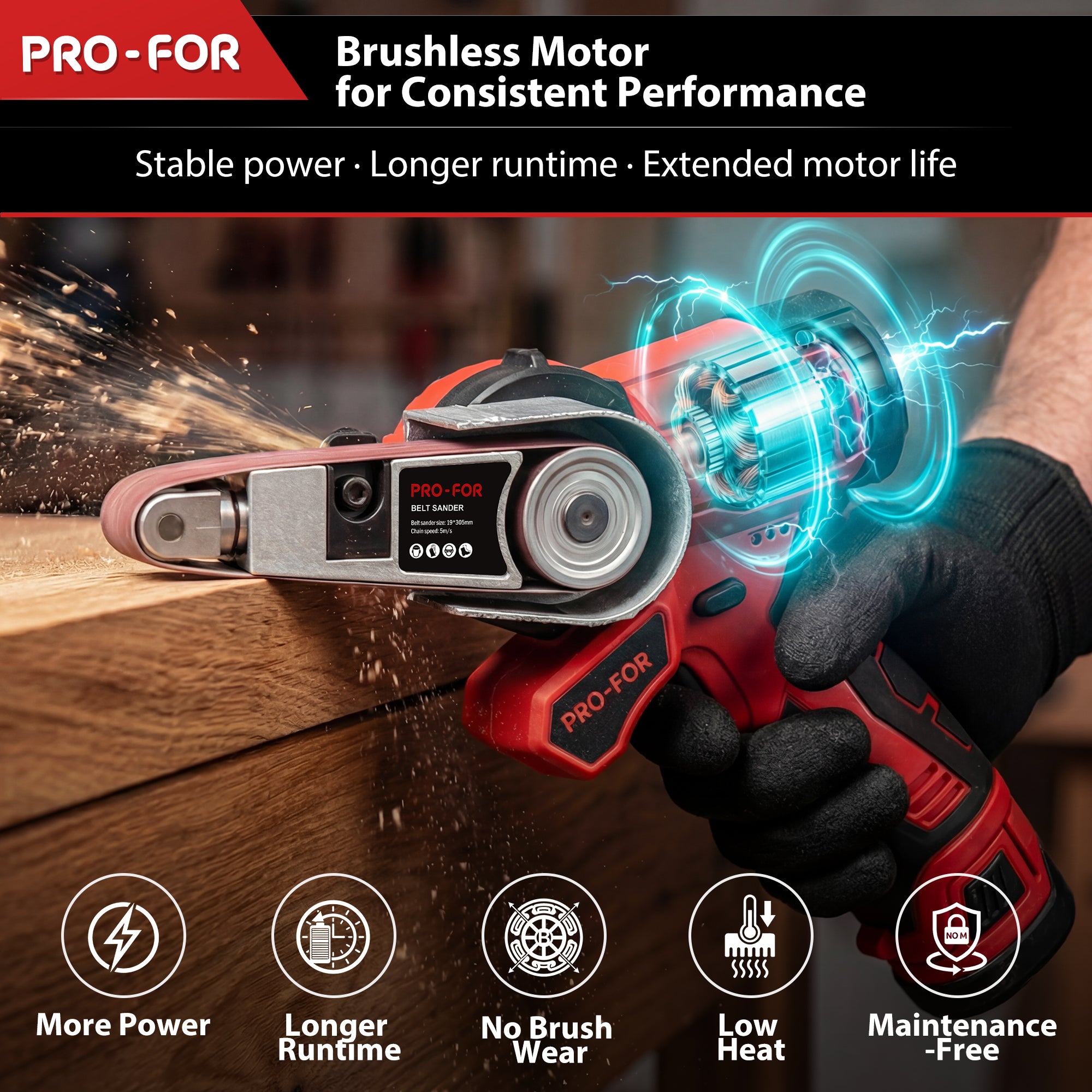 12V Multi-function Combination Tool A103-CPS302-12BL Brushless Combination Power Tool Kit, 3-in-1 Cordless Multi-Head System with Mini Chainsaw, Belt Sander, Blower, Interchangeable Heads for DIY & Home Workshop